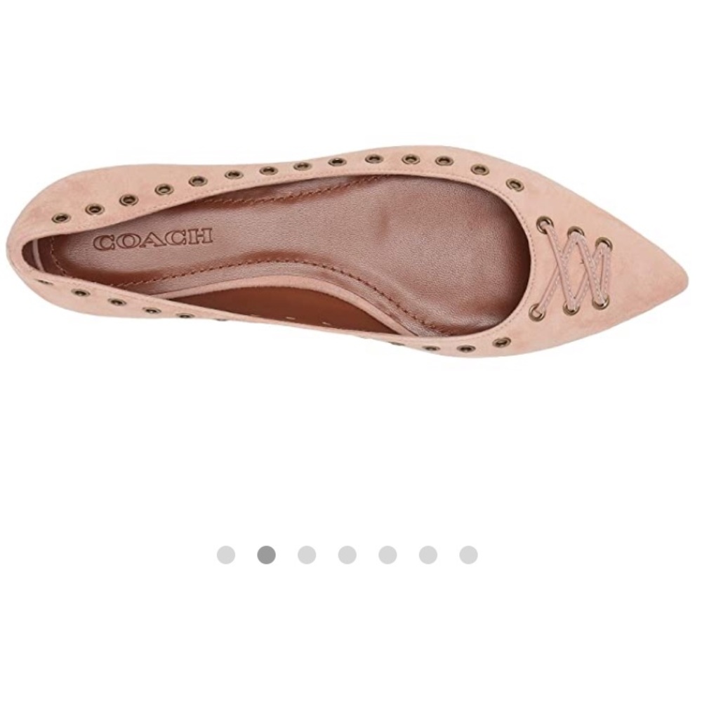 Coach Pink Flats with Eyelet Detail